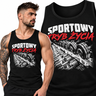 TANK TOP NA SIŁOWNIĘ   SPORTOWY TRYB ŻYCIA